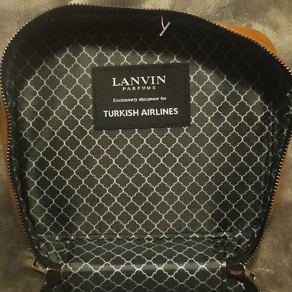 Lanvin Black and Brown Saffiano Toiletry Case - Picture 2 of 6